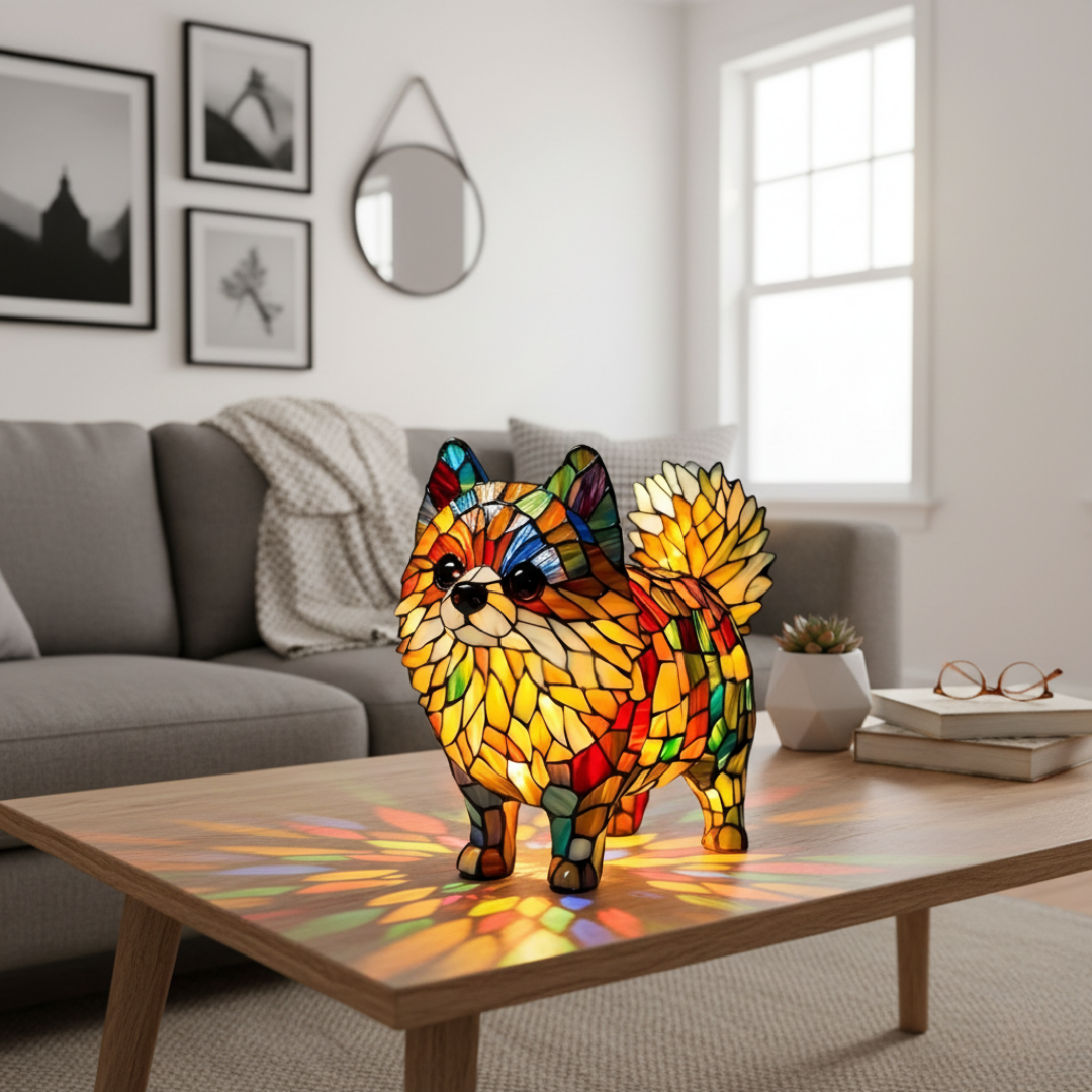 Lampada Artigianale – Pomeranian of Eternal Glow and Hearthlight