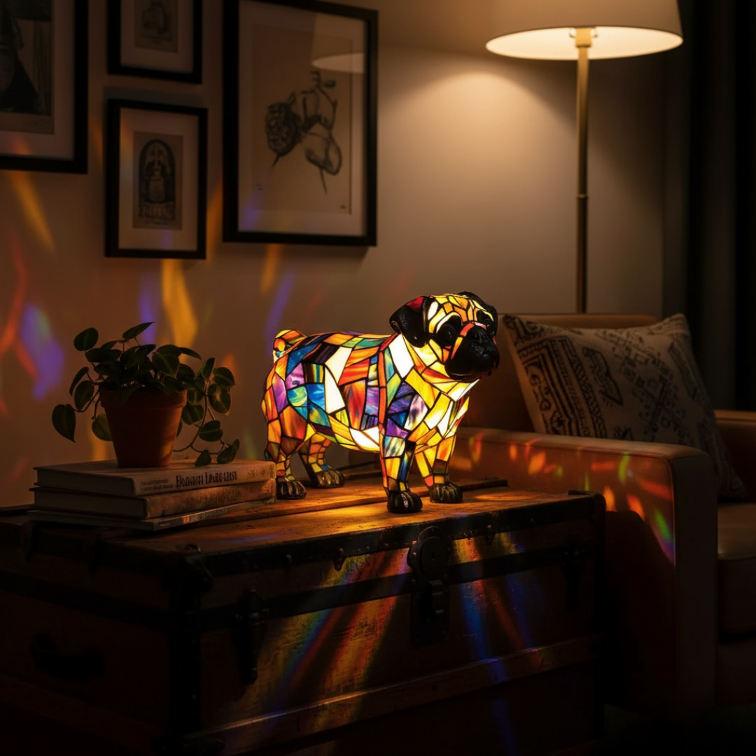 Lampada Artigianale – Pippa The Pug Of Eternal Glow and Warm Hearth
